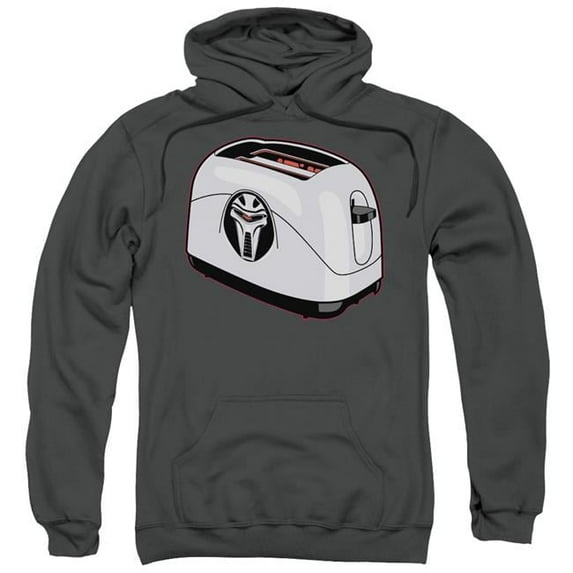 Trevco BSG & Toaster Adult Pull-Over Hoodie, Charcoal - Small
