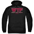thumbnail image 1 of Trevco  BSG & WTF Adult Pull-Over Hoodie, Black - Extra Large, 1 of 1