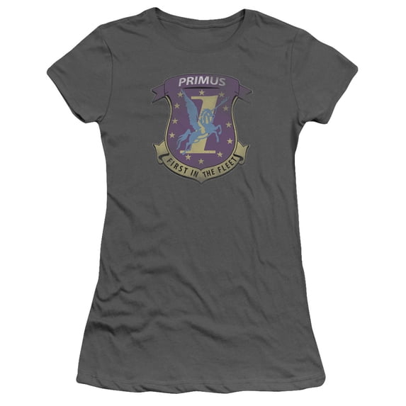 Trevco BSG108-JS-1 BSG Primas Badge-S by S Junior Sheer Cap Sleeve Shirt, Charcoal - Small