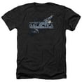thumbnail image 1 of Trevco BSG210-HA-3 Battlestar Galactica & Cylon Persuit-Adult Heather T-Shirt, Black - Large, 1 of 1