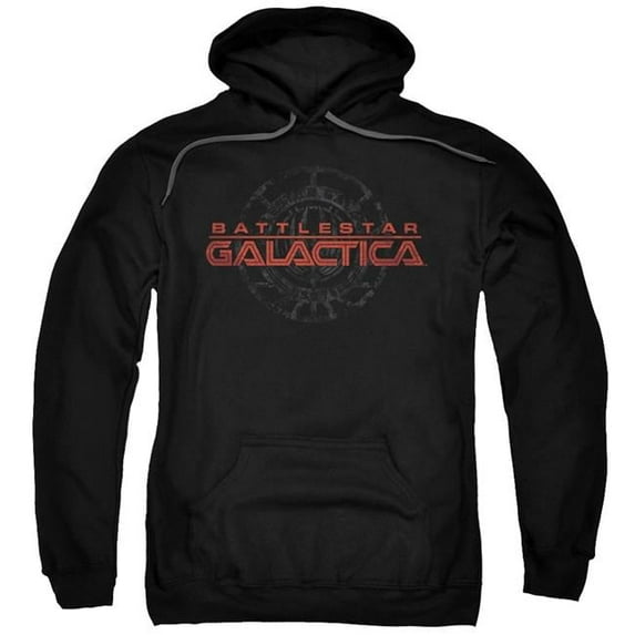Trevco BSG215-AFTH-2 BSG & Battered Logo Adult Pull-Over Hoodie, Black - Medium
