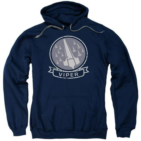 Trevco BSG303-AFTH-1 BSG & Viper Squad Adult Pull-Over Hoodie, Navy - Small