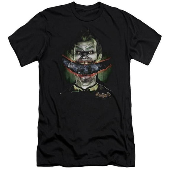 Trevco BM1818-PSF-4 Batman AA & Crazy Lips-Premuim Canvas Adult Slim Fit 30-1 T-Shirt, Black - Extra Large