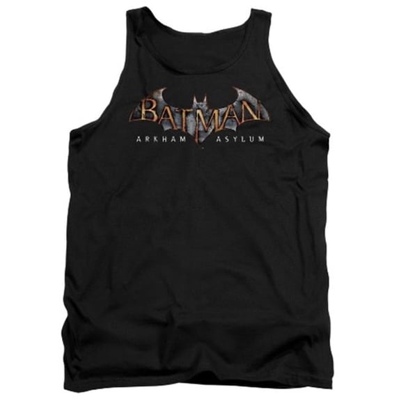 Trevco Batman Aa-Arkham Asylum Logo - Adult Tank Top - Black- 2X