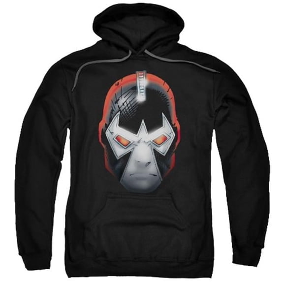 Trevco Batman-Bane Head - Adult Pull-Over Hoodie - Black- Medium