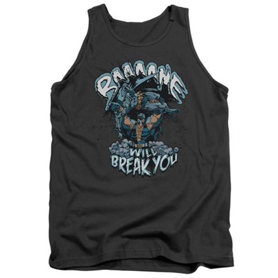 Trevco Batman-Bane Will Break You - Adult Tank Top - Charcoal- Small