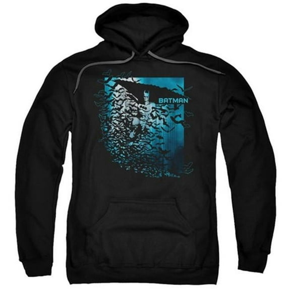 Trevco Batman-Bat Among Bats - Adult Pull-Over Hoodie - Black- Medium