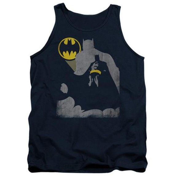 Trevco Batman-Bat Knockout - Adult Tank Top - Navy- Large