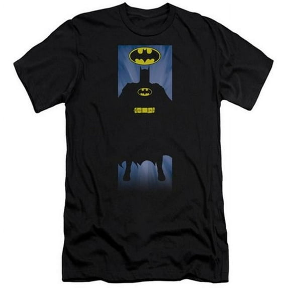 Trevco Batman-Batman Block - Short Sleeve Adult 30-1 Tee - Black- Large