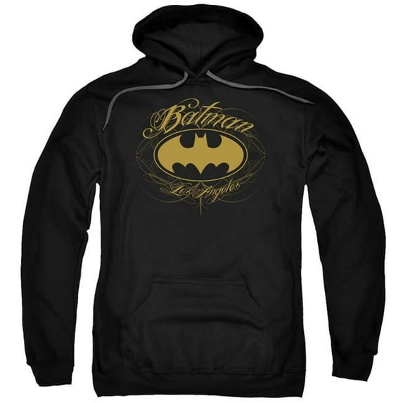 Trevco Batman & Batman La Adult Pull-Over Hoodie, Black - 5X