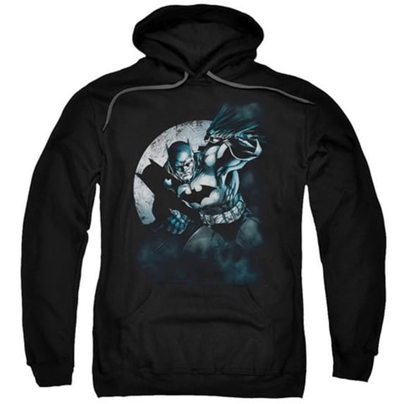 Trevco Batman-Batman Spotlight - Adult Pull-Over Hoodie - Black- 2X