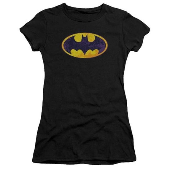 Trevco Batman-Bm Neon Distress Logo - Black- Extra Large