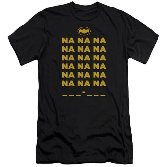 Trevco Batman Classic TV & Na Na Na Adult Cotton Premium Canvas Brand Slim Fit 30-1 T-Shirt, Black - 2X