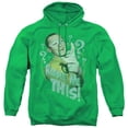 thumbnail image 1 of Trevco  Batman Classic TV & Riddle Me This Adult Pull-Over Hoodie, Kelly Green - Medium, 1 of 1
