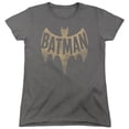 thumbnail image 1 of Trevco  Batman Classic TV & Vintage Logo Womens Cotton Short Sleeve T-Shirt, Charcoal - Medium, 1 of 1