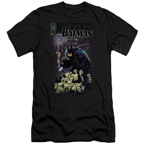 Trevco Batman & Cover No. 516 Adult Cotton Premium Canvas Brand Slim Fit 30-1 T-Shirt, Black - 2X