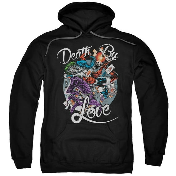 Batman Men's Death By Love Hooded Sweatshirt Small Black