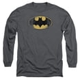 thumbnail image 1 of Trevco Batman-Destroyed Logo - Long Sleeve Adult 18-1 Tee - Charcoal- Medium, 1 of 1