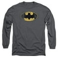 thumbnail image 1 of Trevco Batman-Destroyed Logo - Long Sleeve Adult 18-1 Tee - Charcoal- Small, 1 of 1