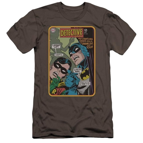 Trevco Batman & Detective No.380 Adult Cotton Premium Canvas Brand Slim Fit 30-1 T-Shirt, Charcoal - 2X