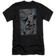 thumbnail image 1 of Trevco  Batman & Detective No.487 Distress Adult Cotton Premium Canvas Brand Slim Fit 30-1 T-Shirt, Black - Extra Large, 1 of 1