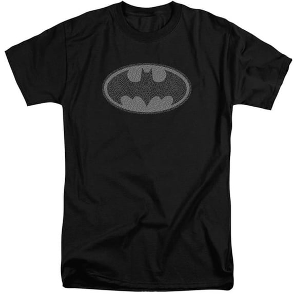 Trevco Batman & Elephant Signal Short Sleeve Cotton Adult Tall Fit T-Shirt, Black - 3X