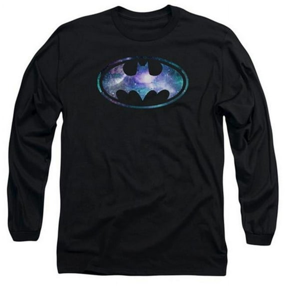 Trevco Batman-Galaxy 2 Signal - Long Sleeve Adult 18-1 Tee - Black- Medium