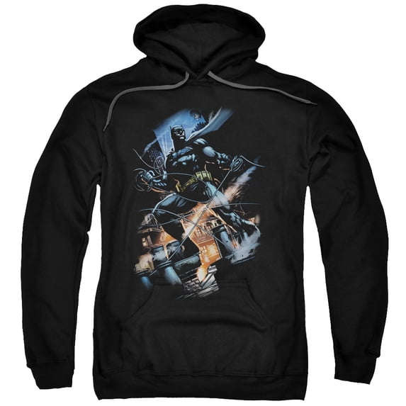 Trevco Batman-Gotham Knight - Adult Pull-Over Hoodie - Black- Medium