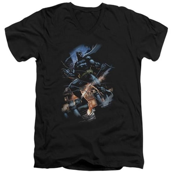 Trevco Batman-Gotham Knight - Short Sleeve Adult 30-1 Tee - Black- Extra Large