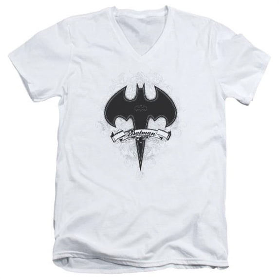Trevco Batman-Gothic Gotham - Short Sleeve Adult 30-1 Tee - White, Extra Large