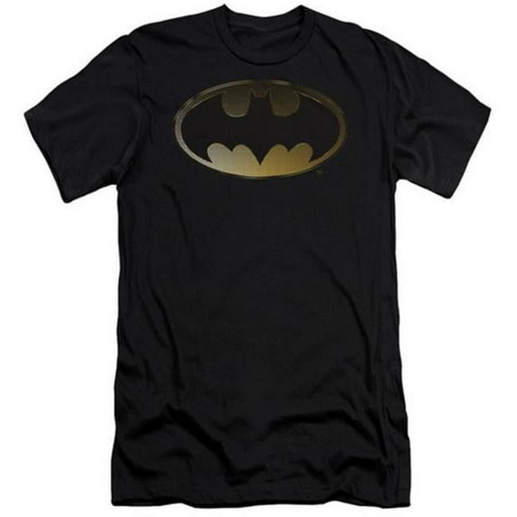 Trevco Batman-Halftone Bat - Short Sleeve Adult 30-1 Tee - Black- Medium