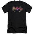 thumbnail image 1 of Trevco  Batman & Hawaiian Shield Adult Cotton Premium Canvas Brand Slim Fit 30-1 T-Shirt, Black - Small, 1 of 1