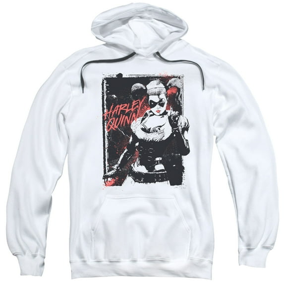 Trevco Batman-House Call - Adult Pull-Over Hoodie - White- Extra Large