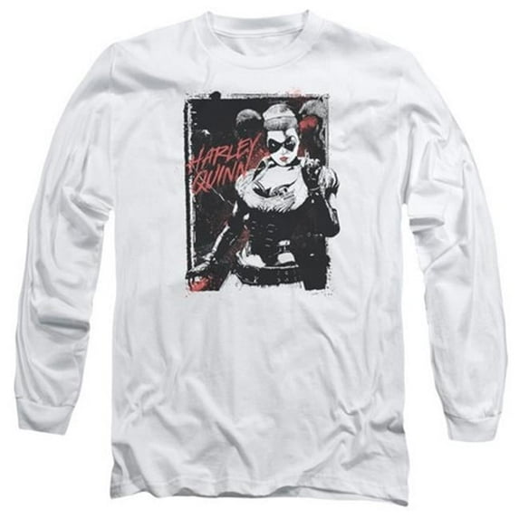 Trevco Batman-House Call - Long Sleeve Adult 18-1 Tee - White- 2X