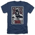 thumbnail image 1 of Trevco Batman-I Will Fnd You - Adult Heather Tee - Navy- 2X, 1 of 1