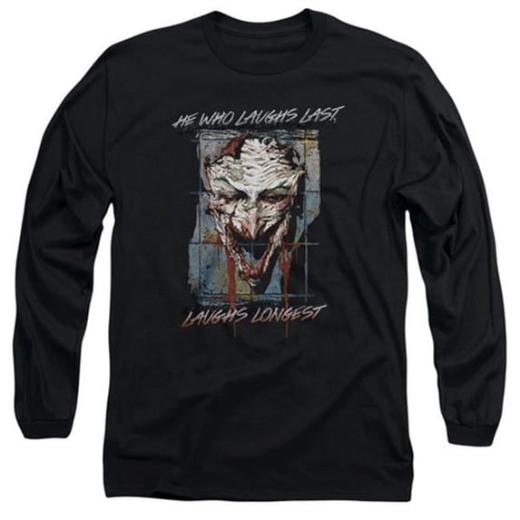 Trevco Batman-Just For Laughs - Long Sleeve Adult 18-1 Tee - Black- 2X