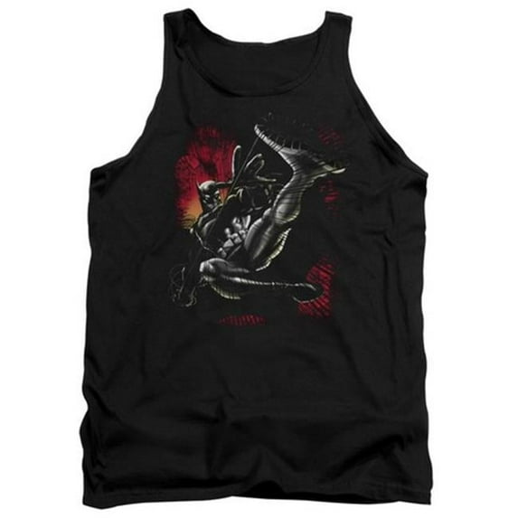 Trevco Batman-Kick Swing - Adult Tank Top - Black- Extra Large