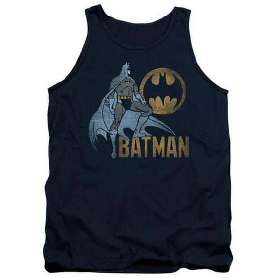 Trevco Batman-Knight Watch - Adult Tank Top - Navy- Extra Large