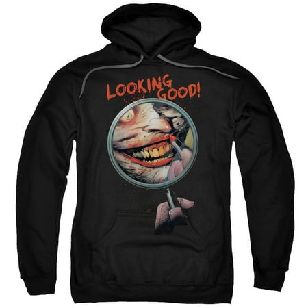 Trevco Batman-Looking Good - Adult Pull-Over Hoodie - Black- Extra Large