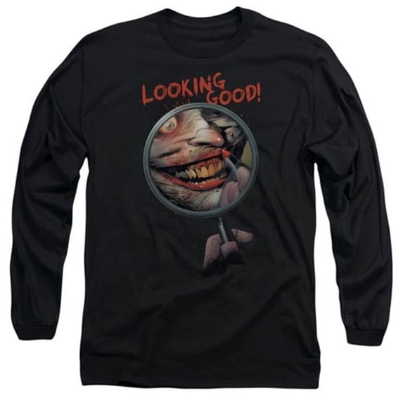 Trevco Batman-Looking Good - Long Sleeve Adult 18-1 Tee - Black- Small