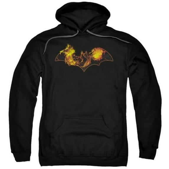Trevco Batman-Molten Logo - Adult Pull-Over Hoodie - Black- Extra Large