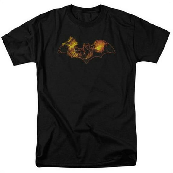 Trevco Batman-Molten Logo - Short Sleeve Adult 18-1 Tee - Black- Small