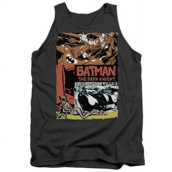 Trevco Batman-Old Movie Poster - Adult Tank Top - Charcoal, Small
