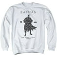 thumbnail image 1 of Trevco  Batman & Paislety Silhouette Adult Crewneck Sweatshirt, White - Large, 1 of 1