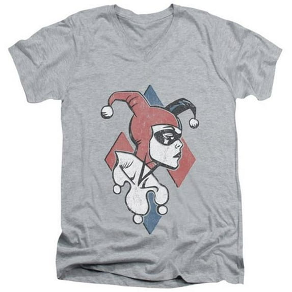 Trevco Batman-Profiling - Short Sleeve Adult 30-1 Tee - Athletic Heather- 2X