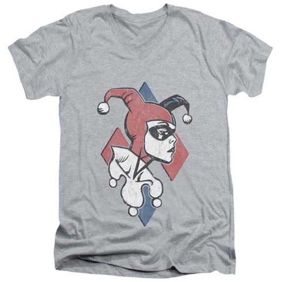 Trevco Batman-Profiling - Short Sleeve Adult 30-1 Tee - Athletic Heather- Extra Large