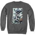 thumbnail image 1 of Trevco  Batman & Punch Adult Crewneck Sweatshirt, Charcoal - Small, 1 of 1