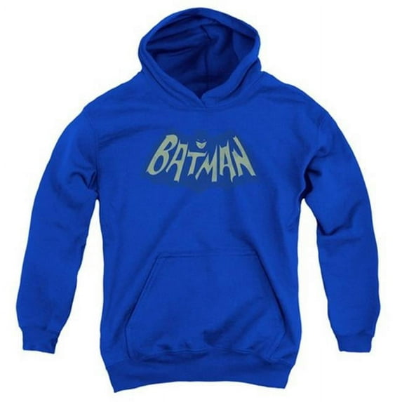 Trevco Batman-Show Bat Logo - Youth Pull-Over Hoodie - Royal Blue, Large