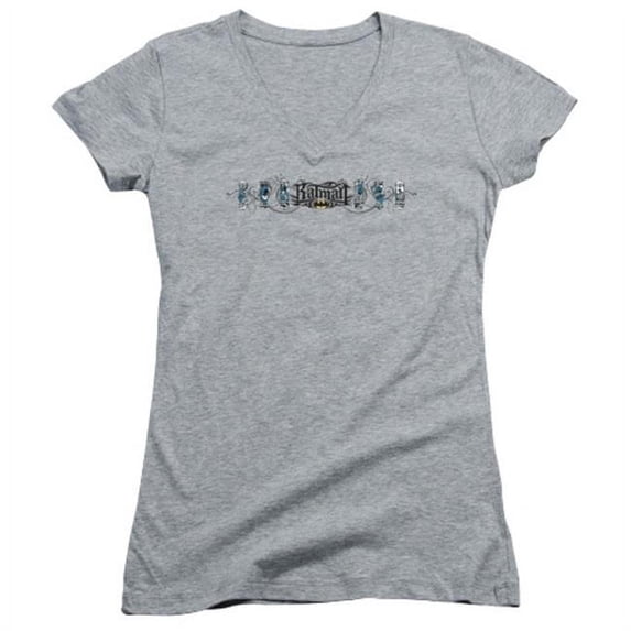 Batman DC Comics Skateboard Bats Juniors V-Neck T-Shirt Tee