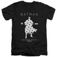 thumbnail image 1 of Trevco BM2619-AV-1 Batman & Star Silhouette Adult Cotton Slim Fit V-Neck Short Sleeve 30-1 T-Shirt, Black - Small, 1 of 1